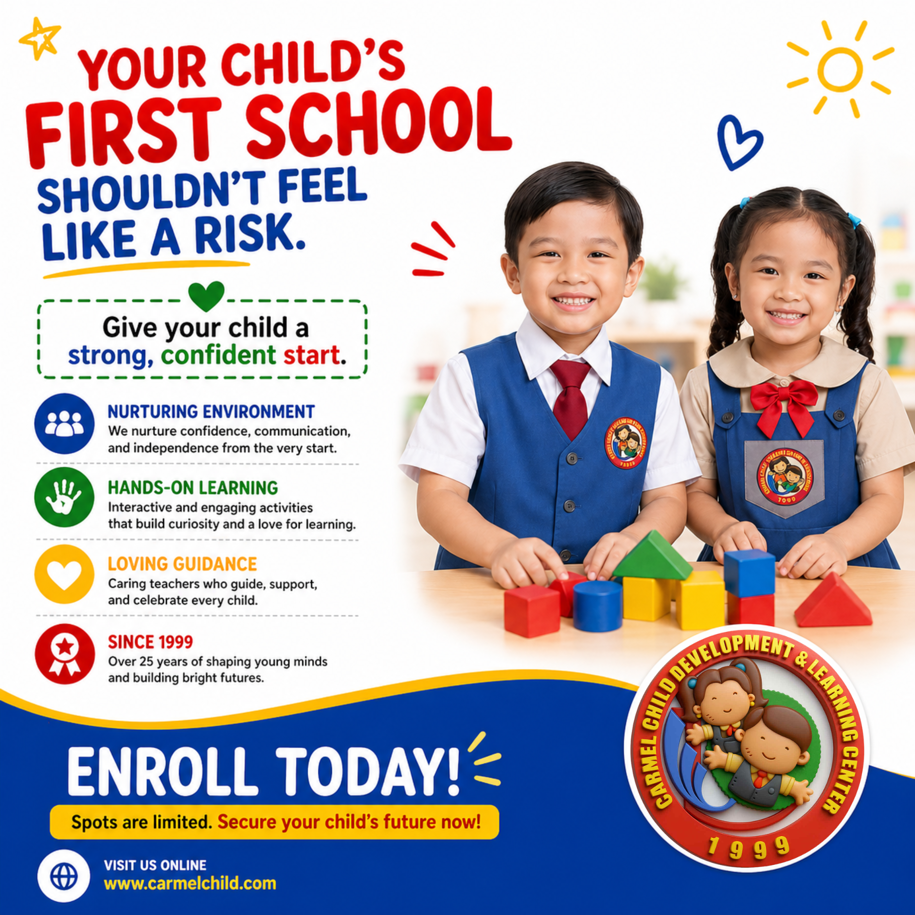 Your child's first school should not feel like a risk